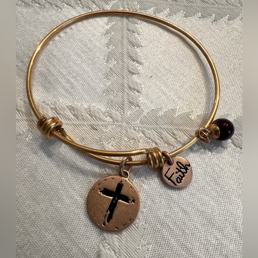 Faith Charm Alex and Ani Bangle Bracelet